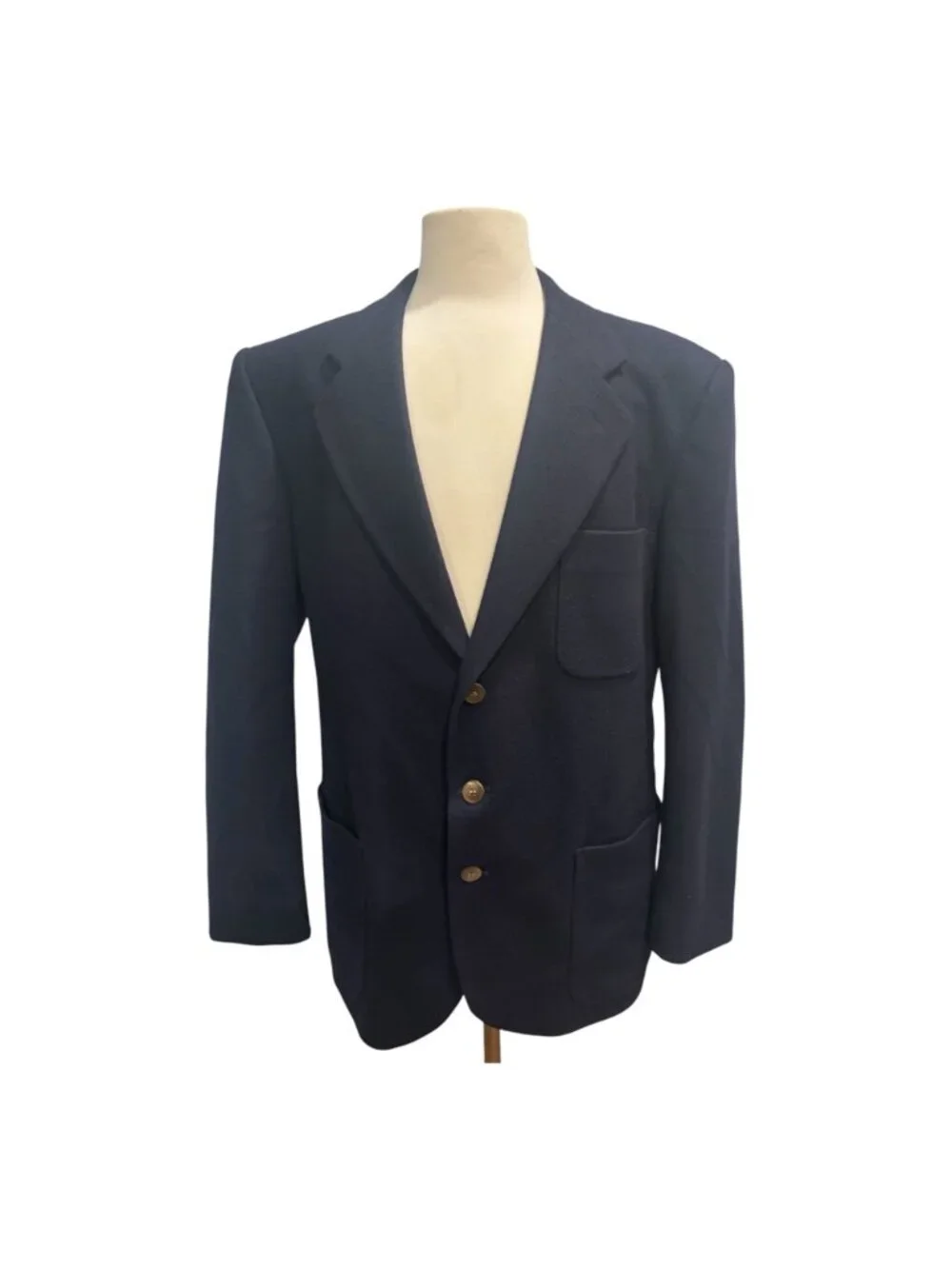 Country Road Australia Blazer 38 Navy Wool Cashmere Vintage 3 Button Jacket